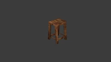 Bar stool 3D model