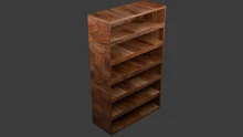 Wooden shelves 3D model